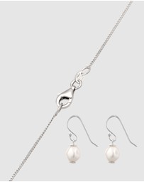 Elli Jewelry - Jewelry Set Women Elegant Synthetic Pearl 925 Sterling Silver