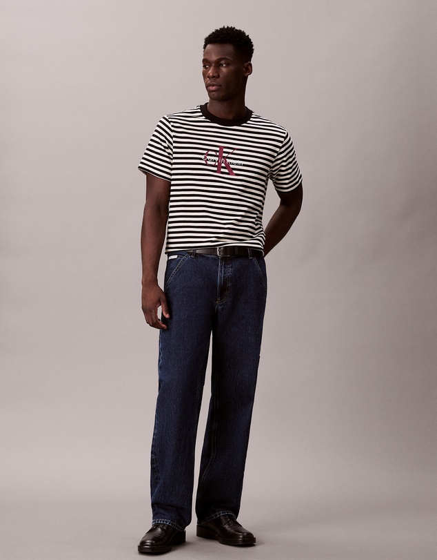 Calvin Klein Jeans - Monogram Logo Stripe Relaxed T-Shirt