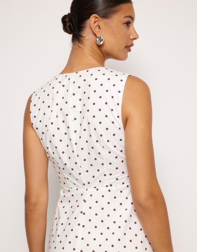AERE - Juniper Tie Front Cotton Midi Dress