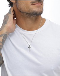 Kuzzoi - ICONIC EXCLUSIVE - Necklace with Cross Pendant in 925 Sterling Silver