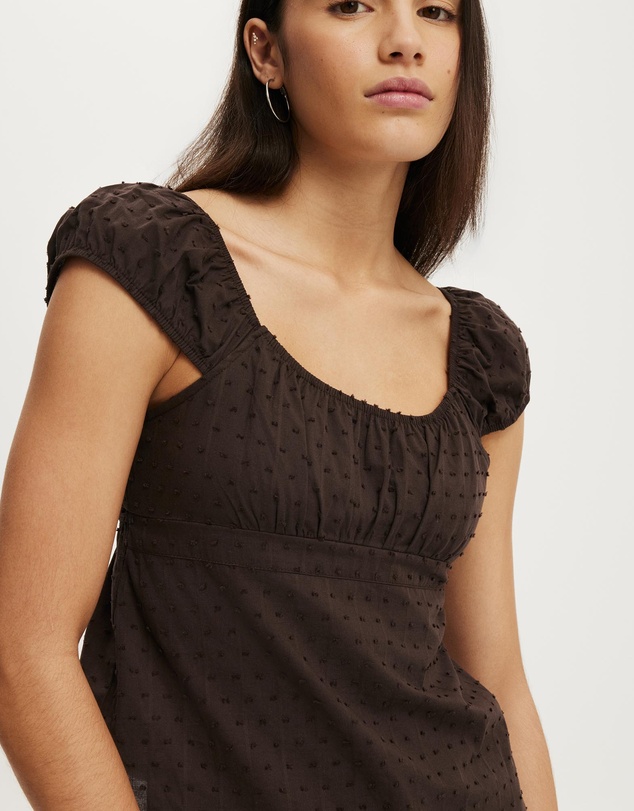 Cotton On - Tie Back Babydoll Top
