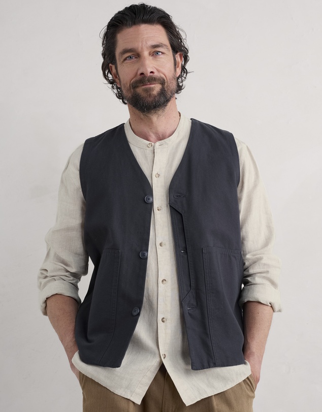 Seasalt - Seasalt Cornwall Navy Metern Waistcoat