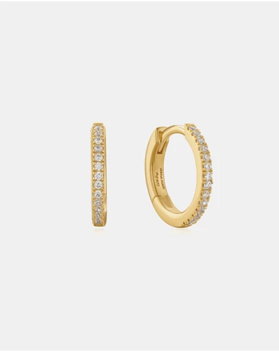 Ania Haie - Gold Classic Pave Huggies