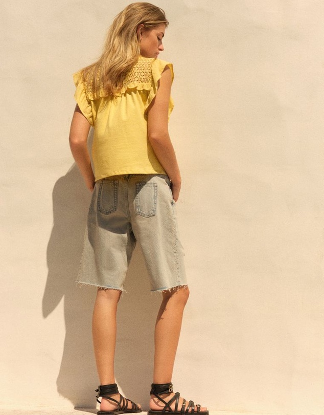 NEXT - Ripped Denim Bermuda Shorts