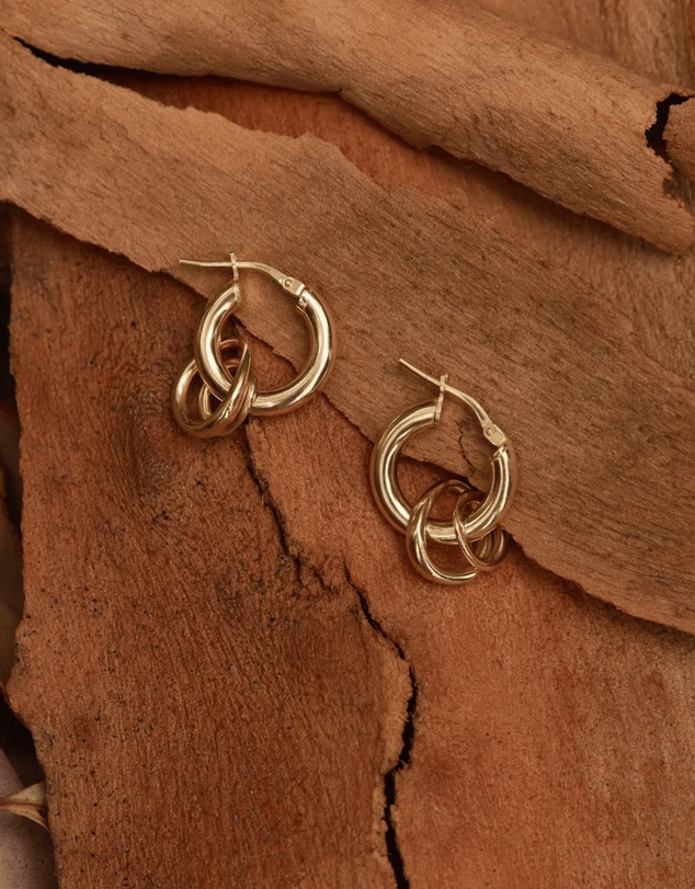 Najo - Whisper Yellow Gold Hoop Earring