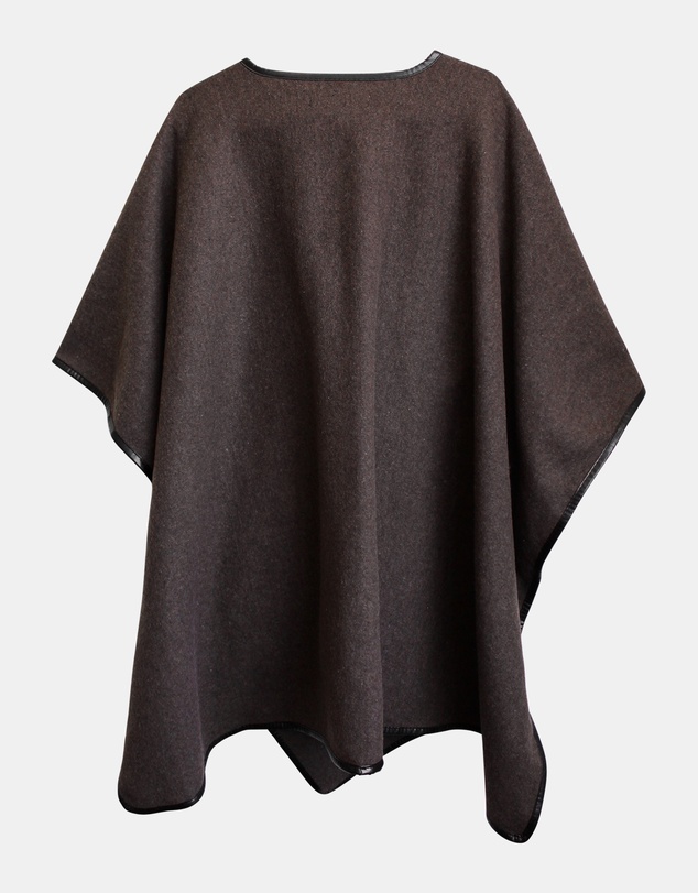 Morgan & Taylor - Jane Bias-Edged Poncho Chocolate Brown