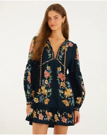 Farm Rio - Maira Floral Mini Dress