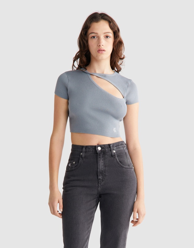 Calvin Klein Jeans - Organic Cotton Cut Out Top