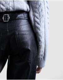 TOPSHOP - Faux Leather Cinch Trousers