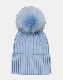Morgan & Taylor - Valentine Wool-Blend Beanie in Pale Blue
