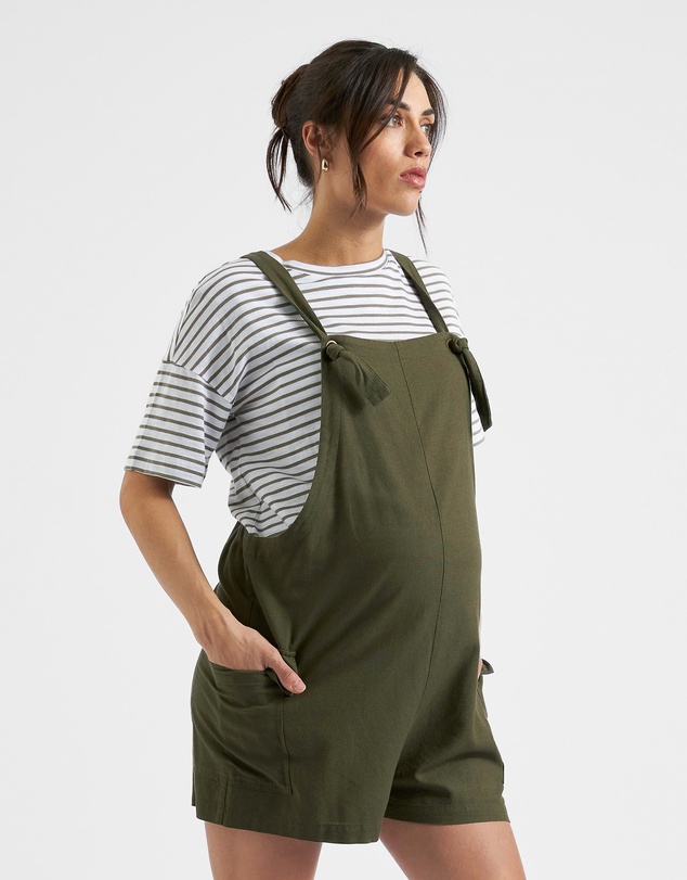 Ripe Maternity - Terry Linen Playsuit