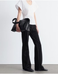 & Other Stories - Flared Topstitched Trousers