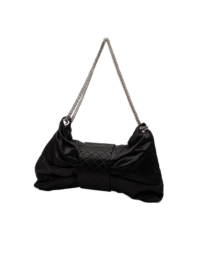 Chanel - Pre-Loved Medium Satin Bow Mademoiselle Shoulder Bag