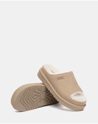 EVERAU - Australian Shepherd Ugg Colven Cow Suede Upper Loafer Oxfords Flats