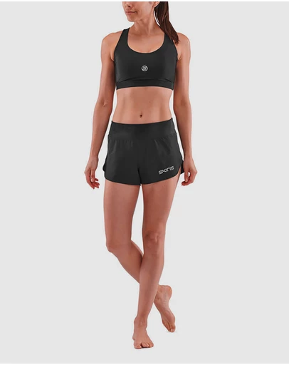 SKINS - SKINS Women's Series-3 Clothing Elite Sports Bra Activewear Black