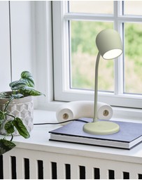 Kreafunk - Kreafunk Ellie Lamp W/ Qi Charger And Bluetooth Speaker - Dusty Olive