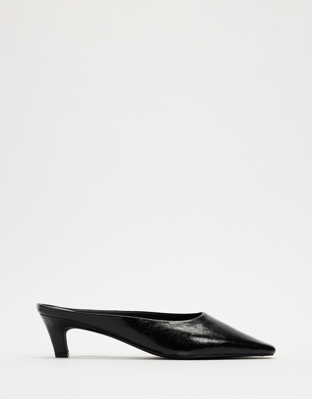 AERE - Tala Heeled Leather Mules