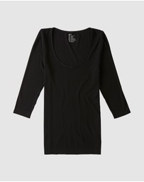 Boody - 3/4 Sleeve Scoop Neck Top