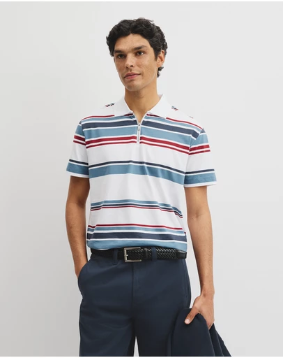 Country Road - Multi Stripe Zip Polo