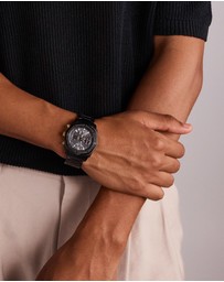 Michael Hill - Men's Solar Chronograph Watch with 1/2 Carat TW of Diamonds in Black & Gold Tone Stainless Steel