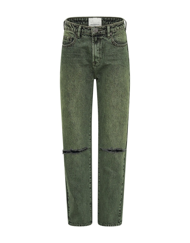 ONE TEASPOON - Black Khaki Awesome Baggies High Waist Straight Leg Jeans
