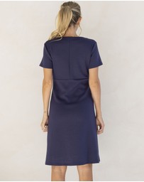 Angel Maternity - Colette Soft Ponte Work Dress in Navy