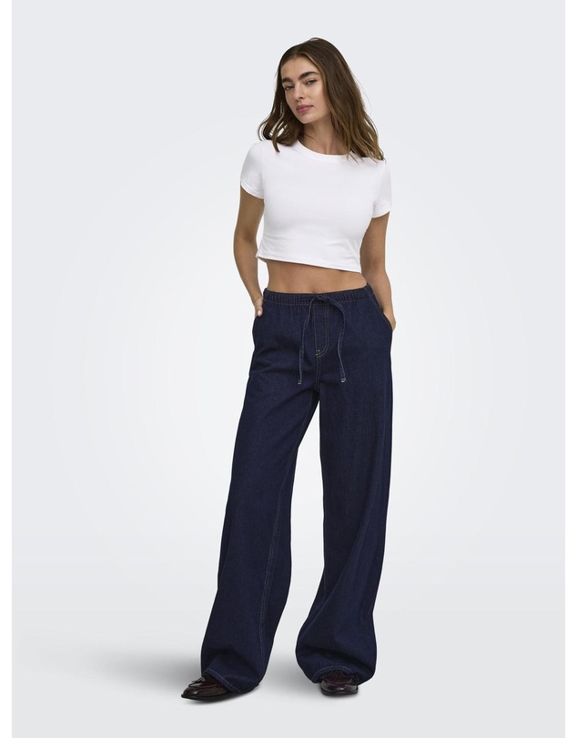 ONLY - Jay Pull String Wide Denim Pants