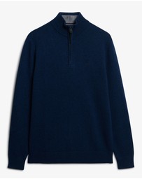 Superdry - Wool Blend Half Zip Slim Fit Jumper