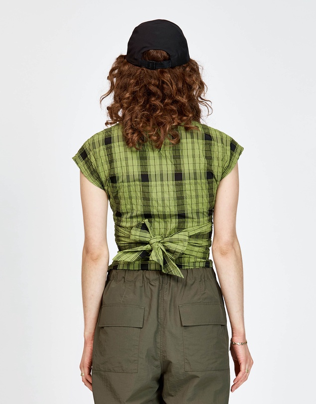 bul - Sarang Top Olive Black Check