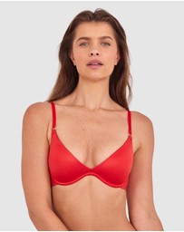 Bras N Things - Sexy Basics Push Up Scoop-Dark Red