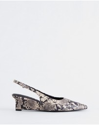 & Other Stories - Leather Wedge Slingback Pumps