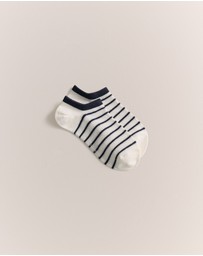 Trenery - Metallic Stripe Low Cut Sock in Night Sky