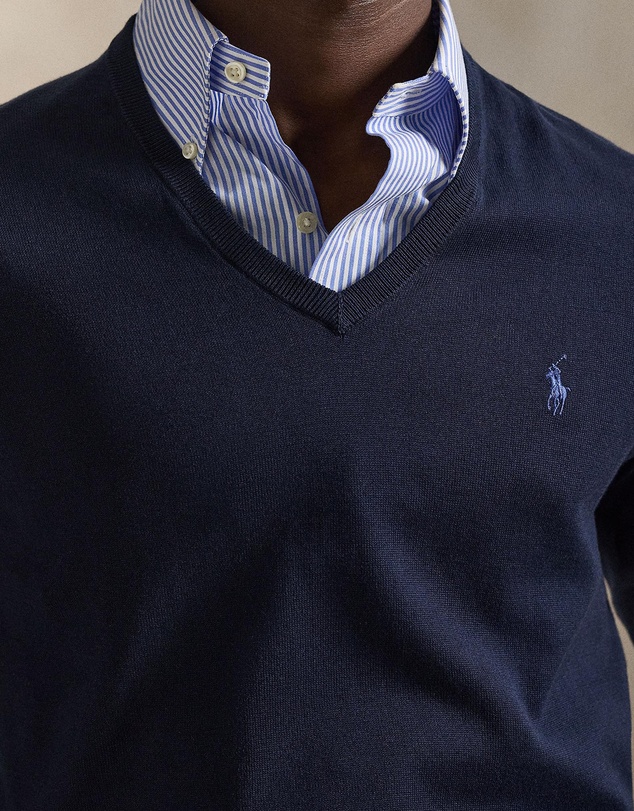 Polo Ralph Lauren - Slim Fit Cotton V-Neck Sweater