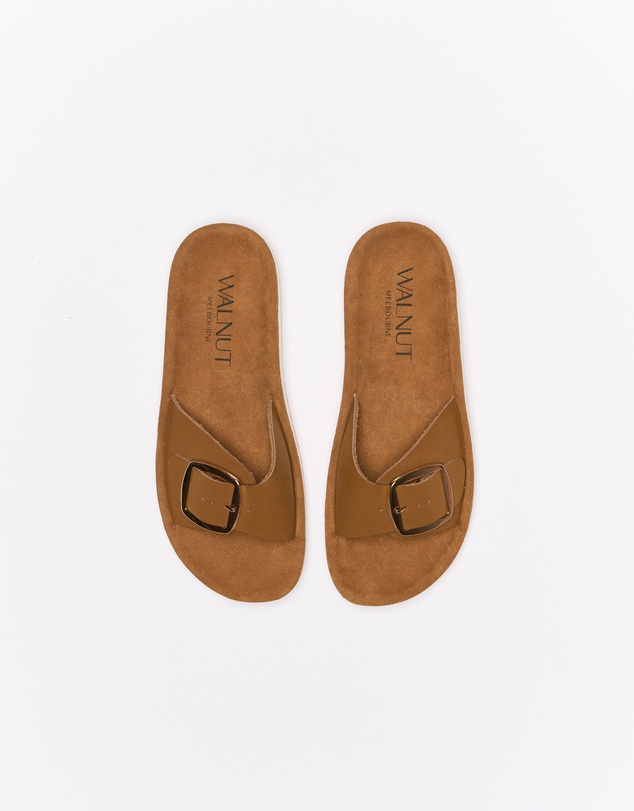 Walnut Melbourne - Selena Leather Slide