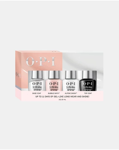 O.P.I - Infinite Shine French Manicure 4-Piece Gift Set - Base Coat, Bubble Bath, Alpine Snow, Top Coat
