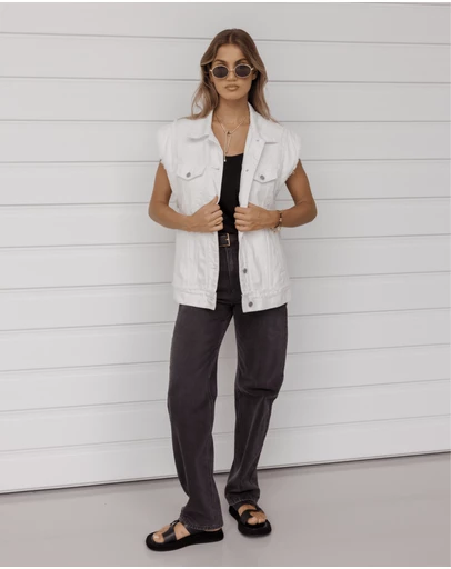 ALEXANDRA - Kozet Vest White Denim
