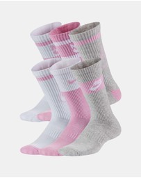 Nike - 6-Pack Cushioned Crew Socks - Teens