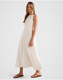 Forever New - Rosie Linen Sleeveless Tuck Midi Dress