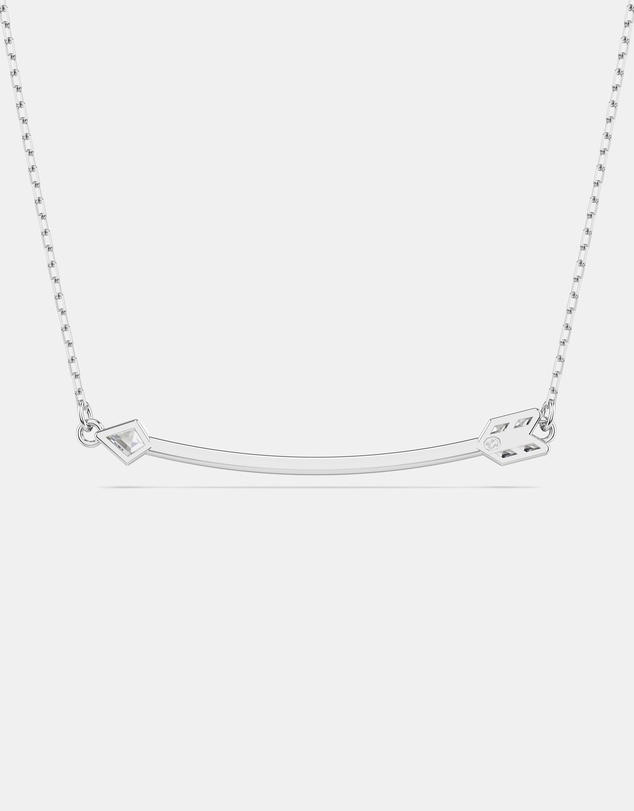 Swarovski - Idyllia Pendant, Mixed Cuts, Arrow, White, Rhodium Plated