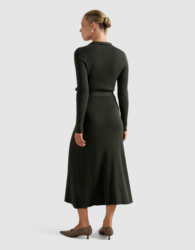 Forever New - Kelani Belted Knitted Midi Dress