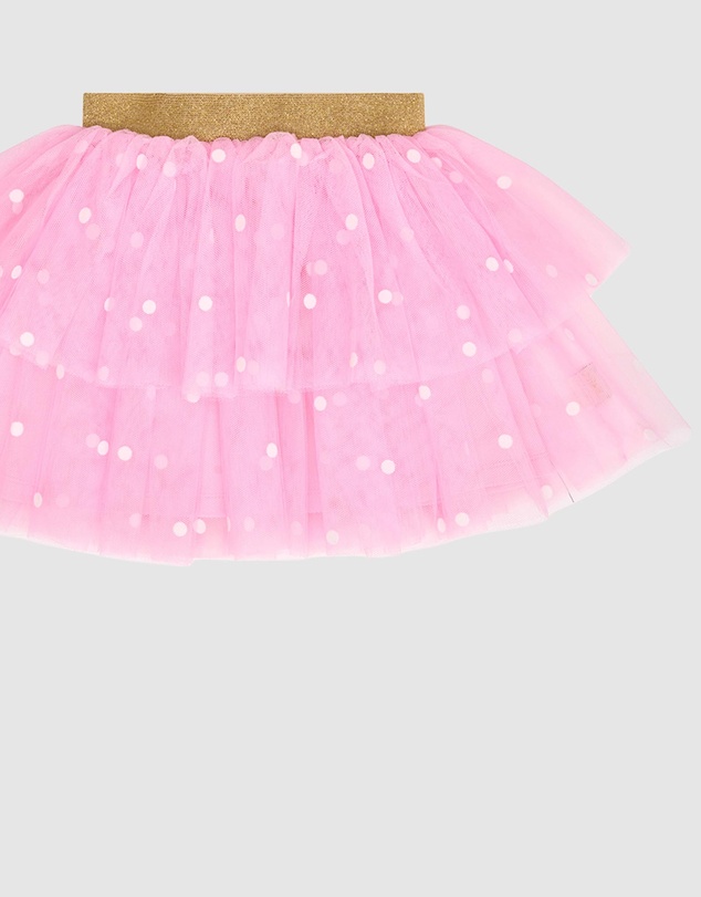 Huxbaby - Foil Polka Dot Tiered Tulle Skirt - Babies-Teens