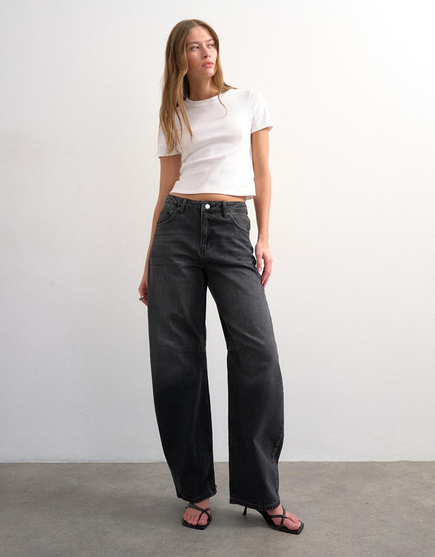 TOPSHOP - Barrel High Rise Denim Jeans