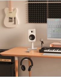 iWorld - Kanto ORA4 140W Powered Reference Speakers with USB-C Input and Bluetooth - White, Pair