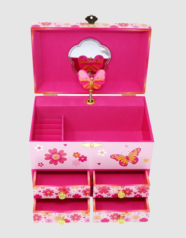 Pink Poppy - Vibrant Vacation Medium Musical Jewellery Box