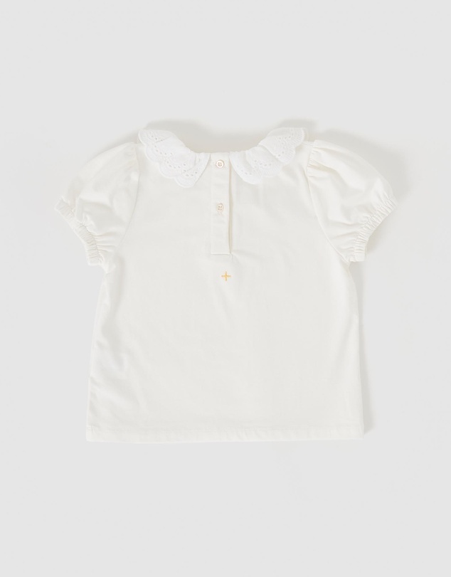 Goldie + Ace - Laura Puff Sleeve Collar Top - Babies-Kids