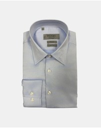 Henry Bucks - HENRY SARTORIAL Easy Care Cotton Shirt BLUE