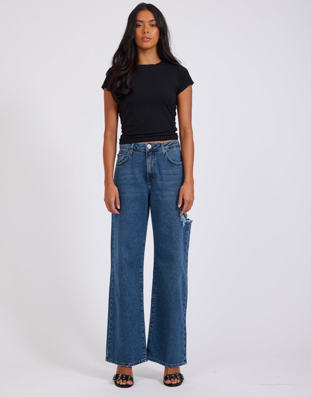 ONE TEASPOON - Rosewood Jackson Mid Waist Wide Leg Jeans