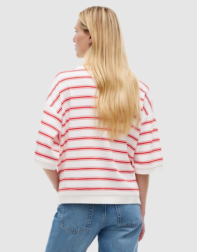 Tommy Hilfiger - Oversized Fit Stripe Polo Shirt
