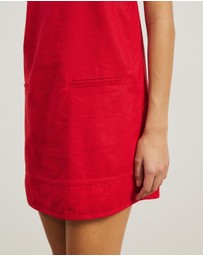 Atmos&Here - Koa Strapless Linen Blend Mini Dress