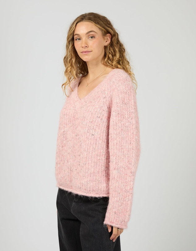All About Eve - Devon V Neck Jumper Pale Pink